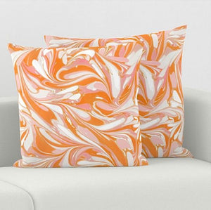 Apricot Square Throw Pillow Cover MADE TO ORDER
