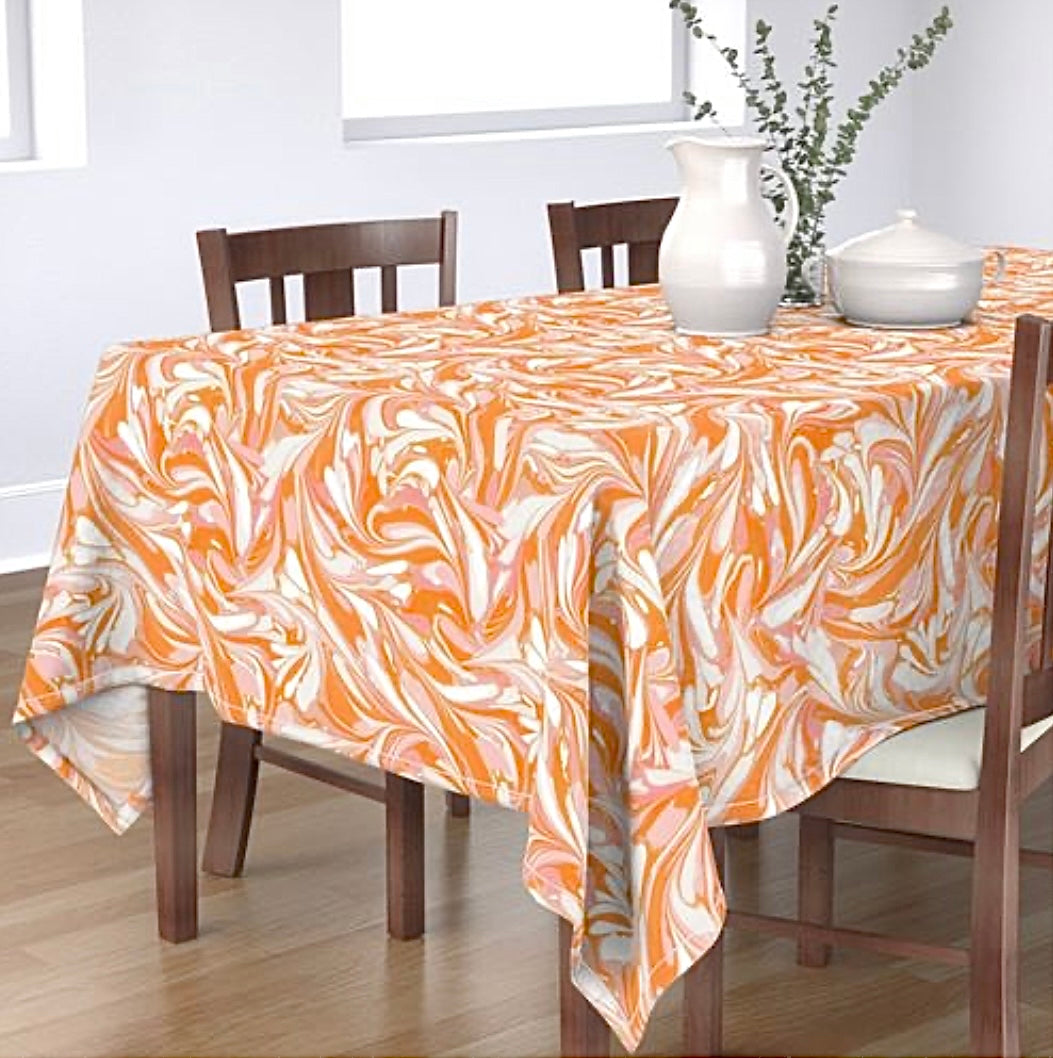 Apricot Rectangular Tablecloth MADE TO ORDER