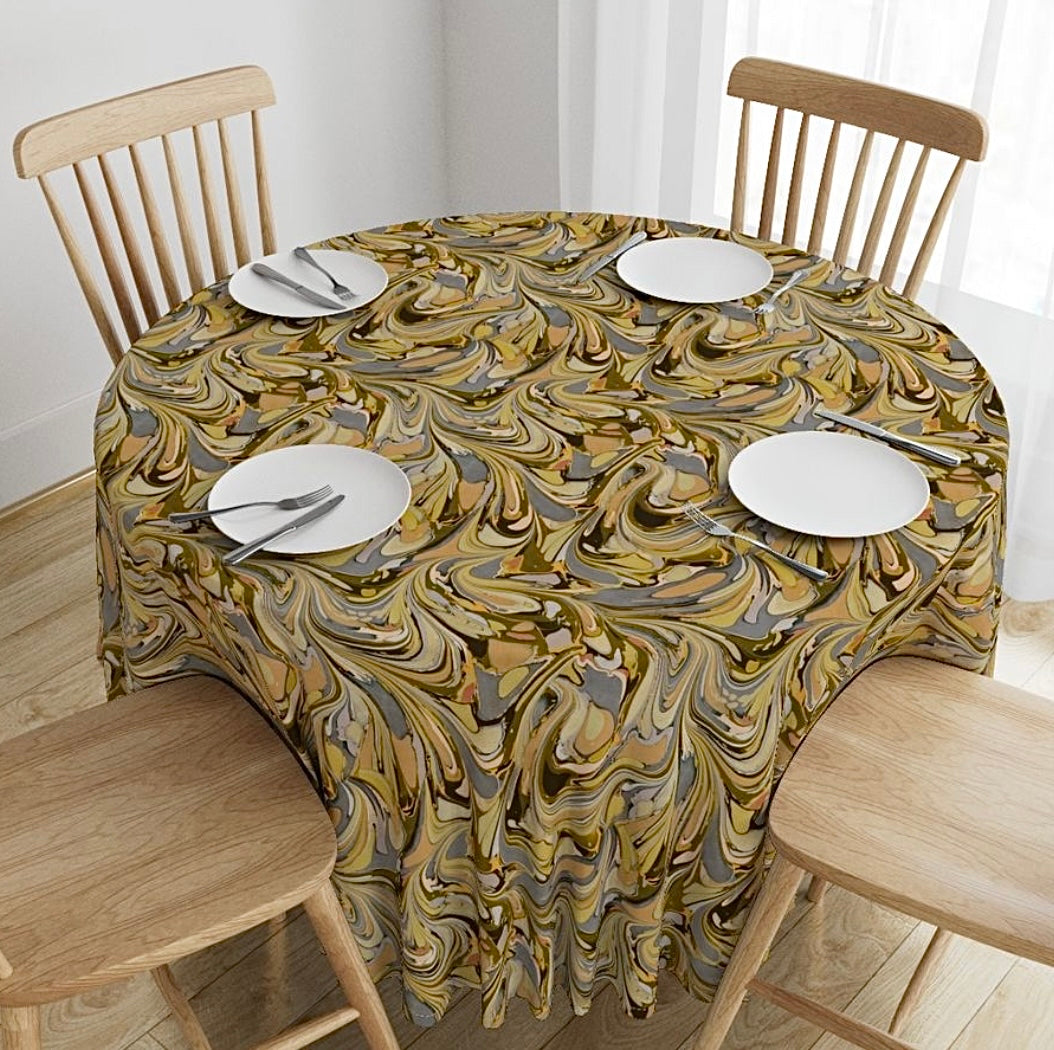 Marigold Mambo Round Tablecloth MADE TO ORDER