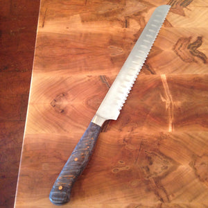 Stained Sycamore Serrated Knife - No One Alike