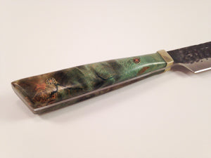 Sugar Maple Hammered Steel Knife - No One Alike