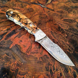 Spalted Maple Hunting Knife - No One Alike