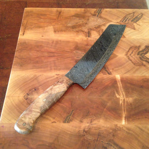 Maple Black Damascus Chef Knife - No One Alike