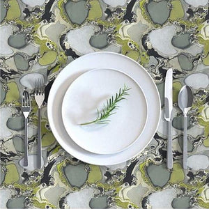 Silver Moss Rectangular Tablecloth MADE TO ORDER