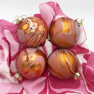 Peach Melba Small Ornament Set - No One Alike