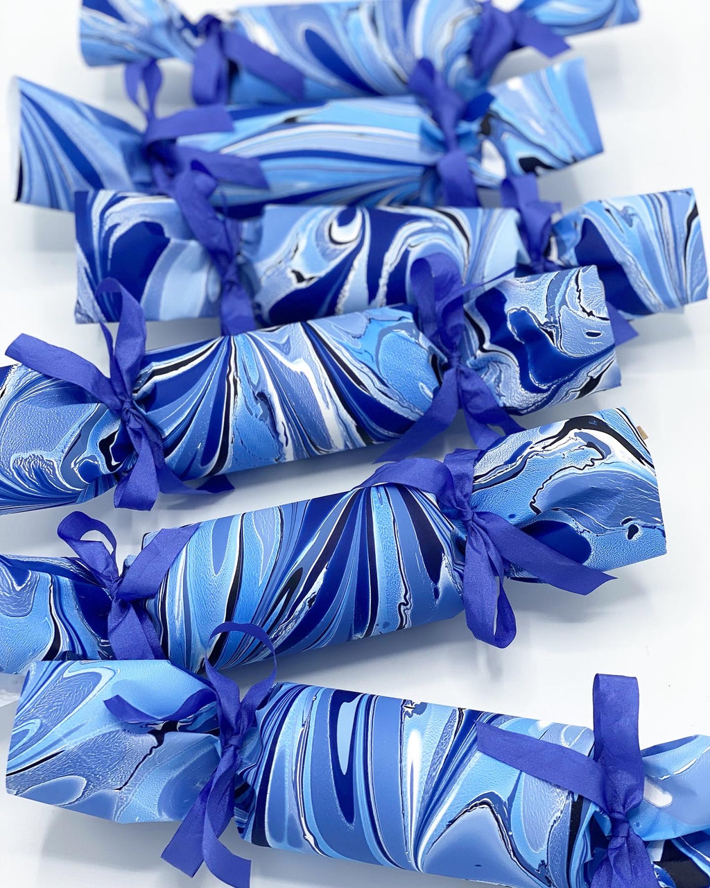 READY TO SHIP! Set of Six Sapphire Party Crackers