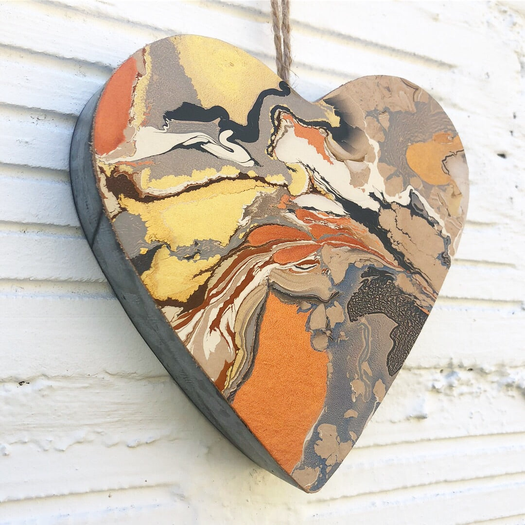 Copper Love Leather Heart - No One Alike