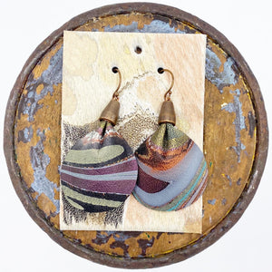 Plum Gathered Earrings - No One Alike