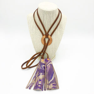 Ultra Violet Copper Tassel Necklace - No One Alike