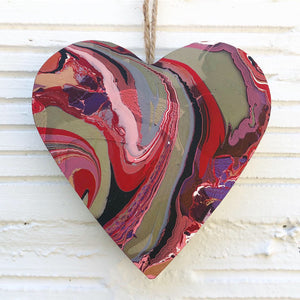 Fruitful Coral Leather Heart 002 - No One Alike