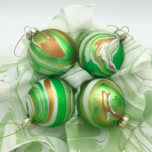 Green Gold Small Ornament Set - No One Alike
