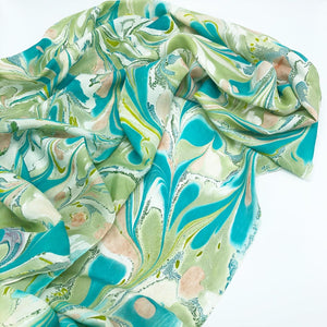 Tropic Jade Large Silk Wrap - No One Alike