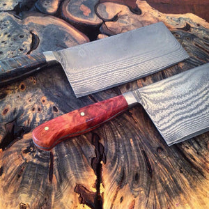Stainless Damascus Cleaver 001 - No One Alike