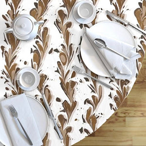 Woodland Chestnut Round Tablecloth MADE TO ORDER