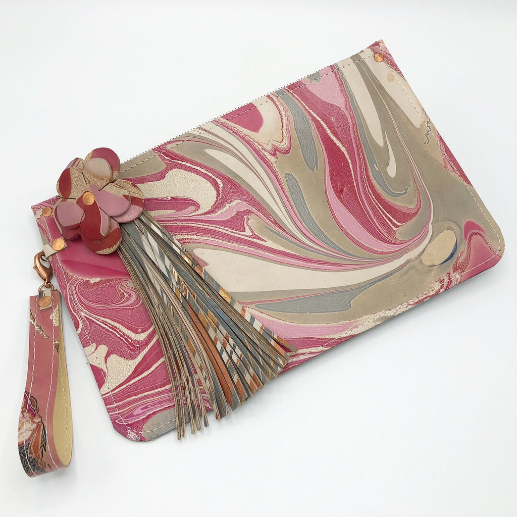 Pink & Gray Wristlet - No One Alike