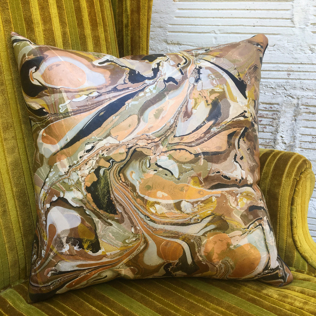Golden Crackle Pillow - No One Alike