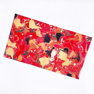 Red Crackle Medium Leather Sheet
