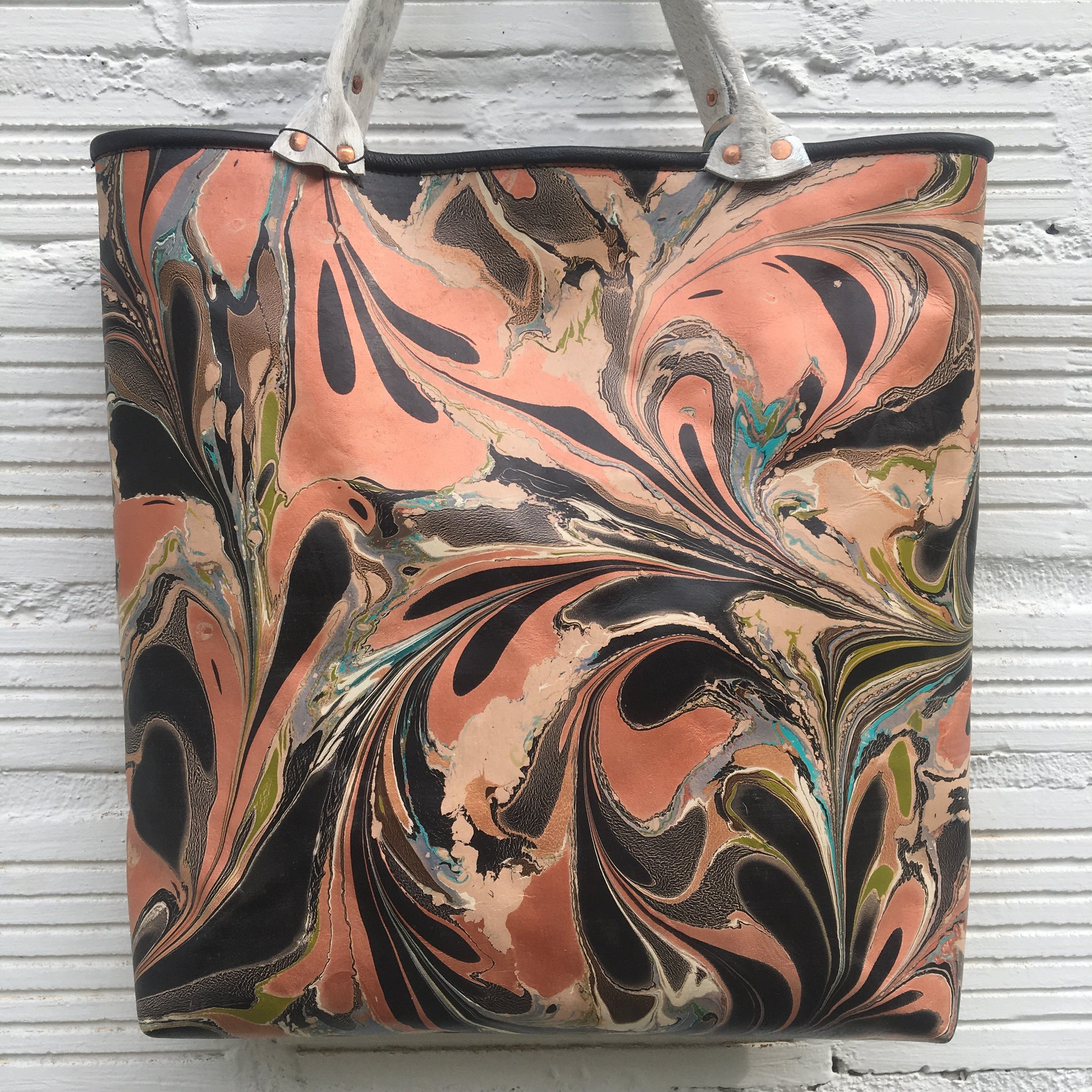 Large Tote Copper & Black - No One Alike