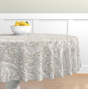 Safari Neutral Round Tablecloth MADE TO ORDER