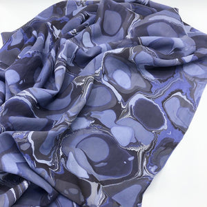 Periwinkle Wood Large Silk Wrap - No One Alike