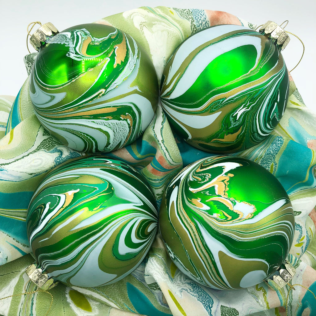 Emerald Gold Ornament Set - No One Alike