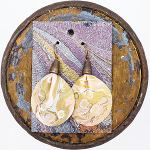 Champagne Gathered Earrings - No One Alike
