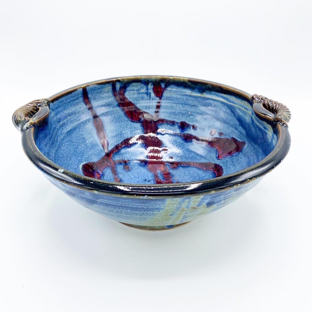 Long Beach Blue Serving Bowl - No One Alike
