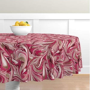 Cranberry Blush Round Tablecloth MADE TO ORDER