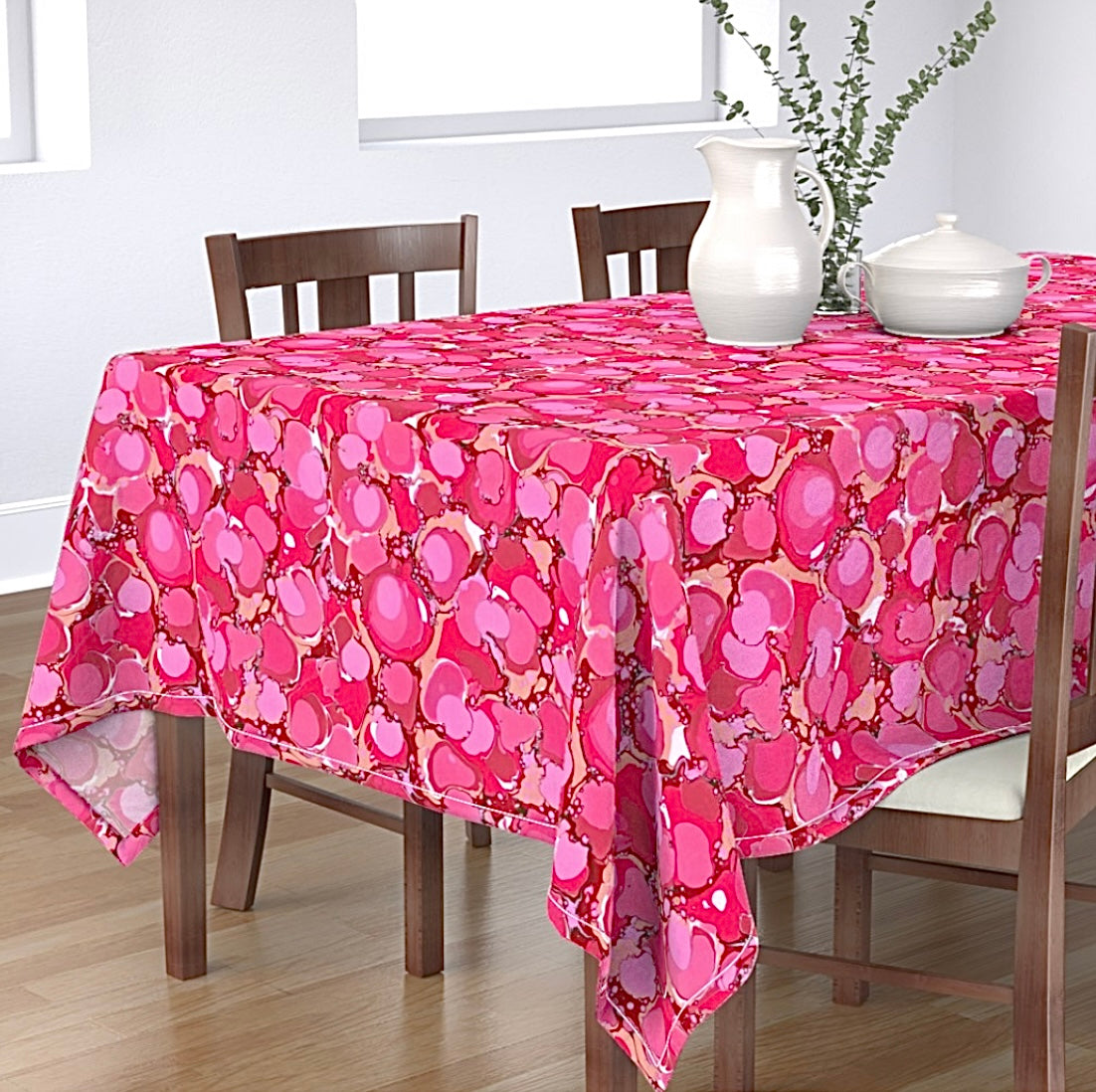 Hibiscus Rectangular Tablecloth MADE TO ORDER