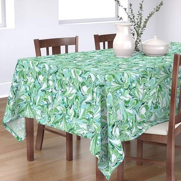 Misty Jade Rectangular Tablecloth