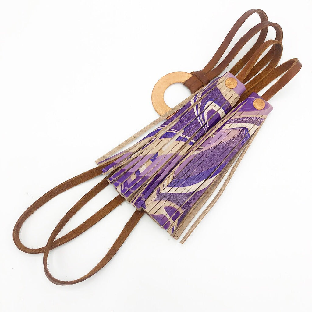 Ultra Violet Copper Tassel Necklace - No One Alike
