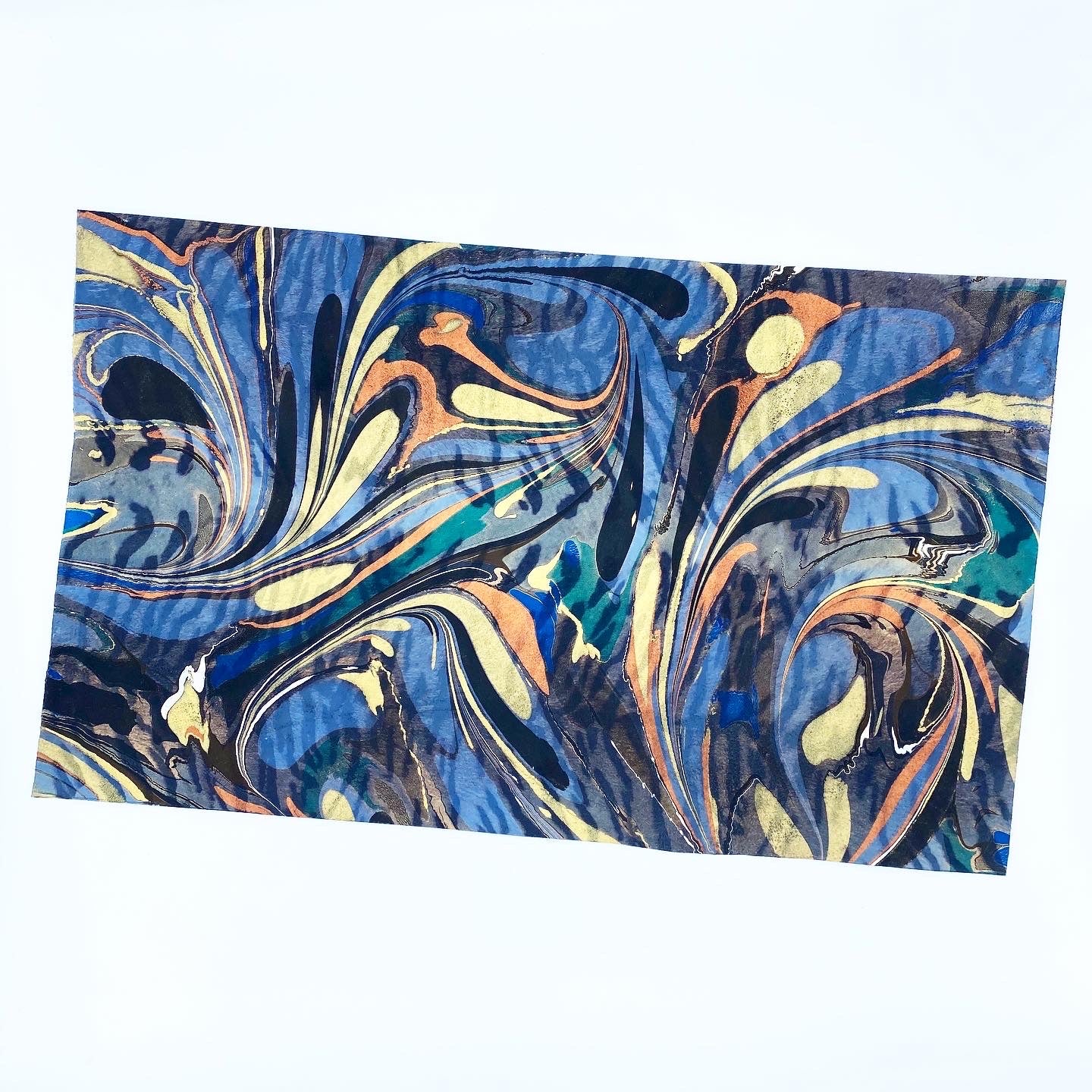 Blue Tiger Large Exotic Leather Sheet