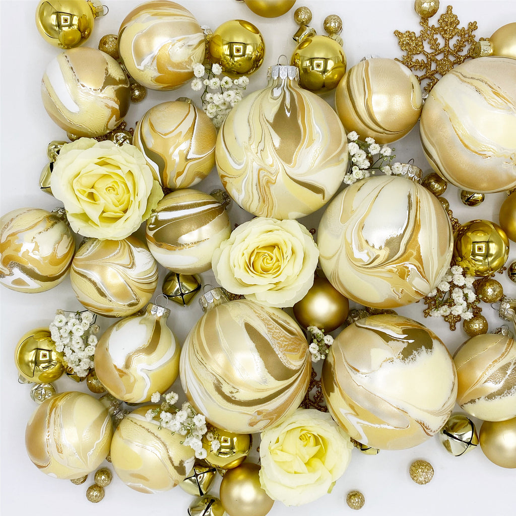 Lemon Chiffon Ornament Set