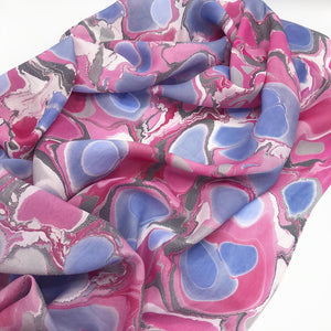 Playful Magenta Large Silk Wrap - No One Alike