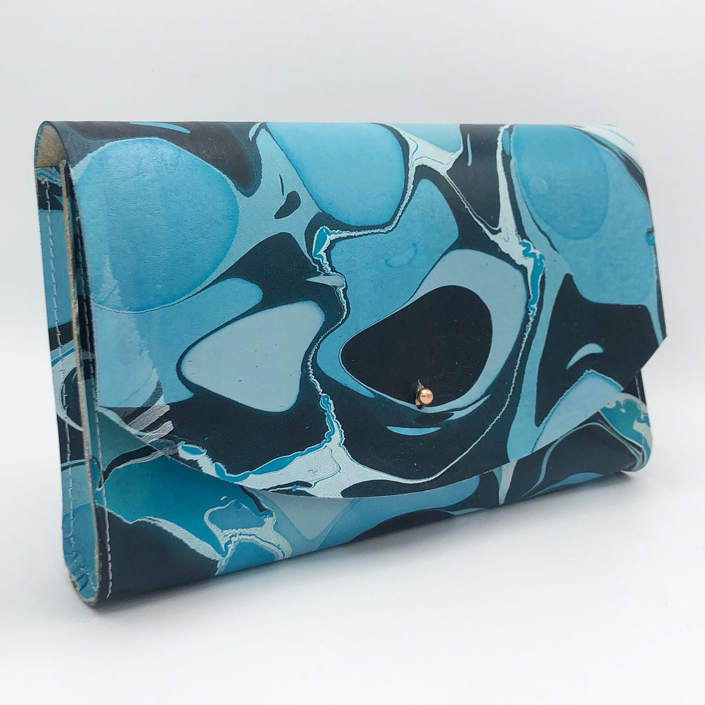 Frosted Teal Tessa Curved Clutch - No One Alike